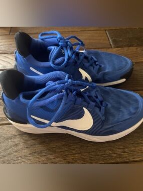 Nike Kids Royal Blue and White Athletic Sneakers